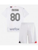 AC Milan Yunus Musah #80 Vieraspaita Lasten 2023-24 Lyhythihainen (+ shortsit)
